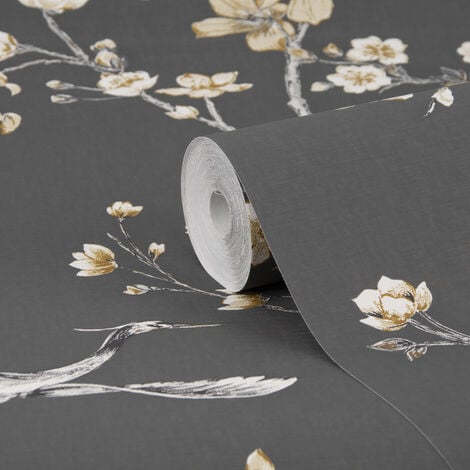 Superfresco Easy - Tapete - Alexa Crane - Anthrazit/Gold - 10mx52cm