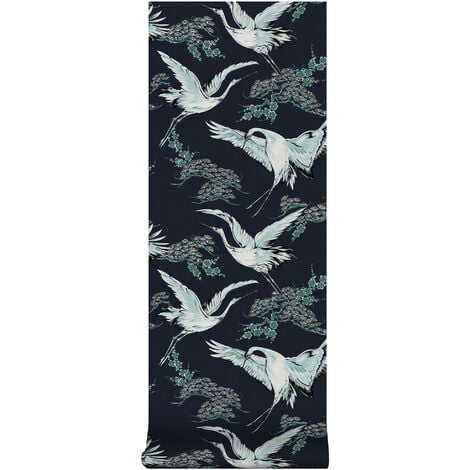 Superfresco Easy - Tapete - Kranich - Dunkelblau - 10mx52cm