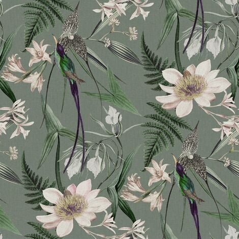 Superfresco Easy - Tapete - Paradise Garden - Grau/Rosa - 10mx52cm