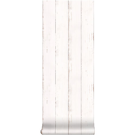 Superfresco Easy - Vliestapete - Holz - Weiß - 10m x 52cm - Weiß