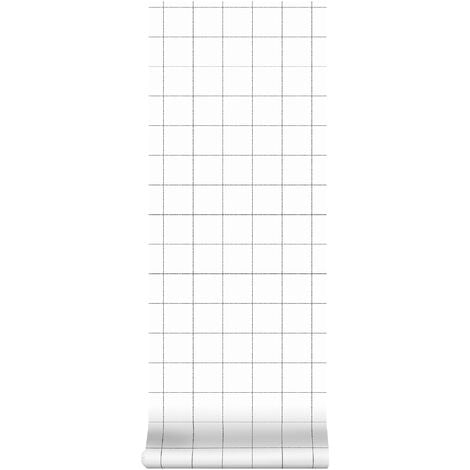 Superfresco Easy - Vliestapete Karo - Kariert - Weiß/Schwarz - 10mx52cm