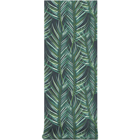 Superfresco Easy - Vliestapete - Palmblätter - Grün / Mehrfarbig - 10m x 52cm