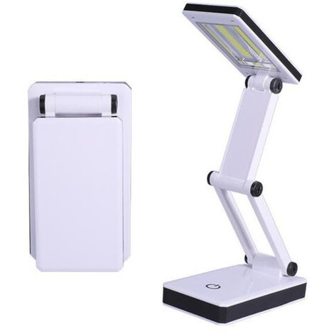 Superhelle tragbare COB-LED-Schreibtischlampe, Reiselampe: faltbar, berührungsempfindliche Steuerung, 3 einstellbare Helligkeitsstufen, Stromversorgung über Batterie und USB