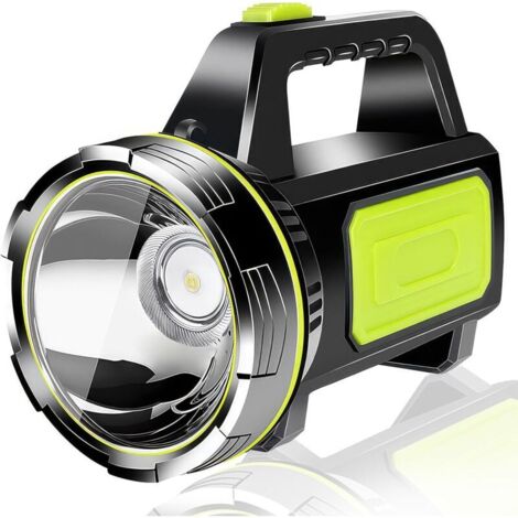 Superhelle, wiederaufladbare LED-Taschenlampe (1000 lm), tragbare, wasserdichte IPX5-Standardtaschenlampe mit 2 Leuchtmodi für Notfälle im Freien