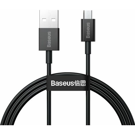 Superior Cable USB MicroUSB Kabel zum Schnellladen 2A 1m schwarz
