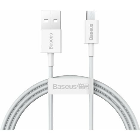 Superior Cable USB MicroUSB Kabel zum Schnellladen 2A 1m weiß