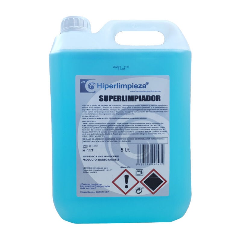 

Hiperlimpieza - SUPERLIMPIADOR (Suelos, Mesas) perfumado