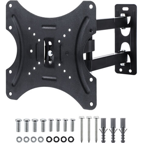 Supernic Heavy Duty TV Wall Mount - Adjustable Swivel Tilt Arm for 10" to 42" Flat & Curved TVs (up to 30kg) - VESA 75x75mm to 200x200mm
