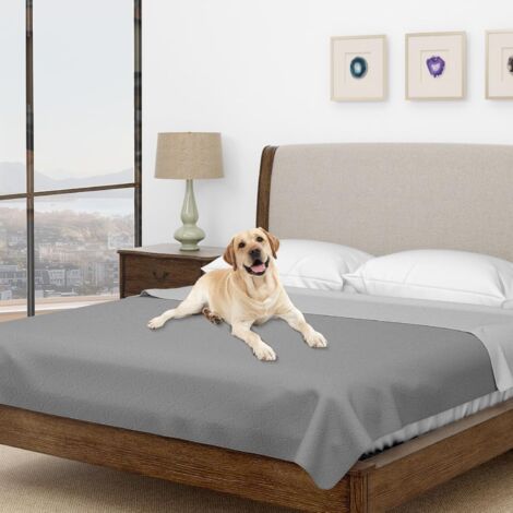 Supernic Waterproof Dog Blanket for Bed, 97×190cm Washable Reversible Puppy Blanket, Anti-Scratch, Dirt-Resistant, Soft & Cozy Cover for Sofa, Furniture and Pets