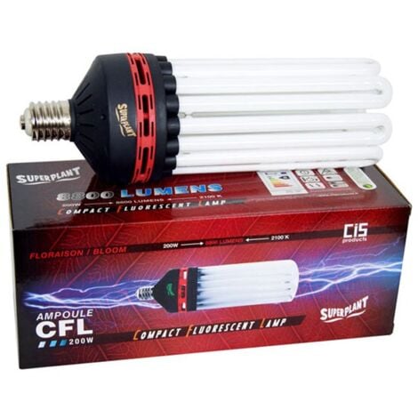 Superplant - Ampoule CFL 200W Floraison 2100K° V2 , lampe economique ,E40