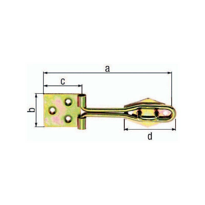 

Superposiciones L.80mm An.26mm STA galvanizado amarillo galvanizado GAH (Por 10)