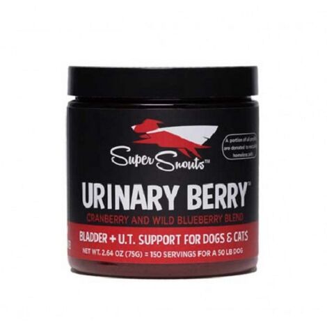 SUPERSNOUTS Urinary Berry Arándanos Rojos y Azules Mejora Salud Renal y Sistema Inmunológico Bote 75 gr