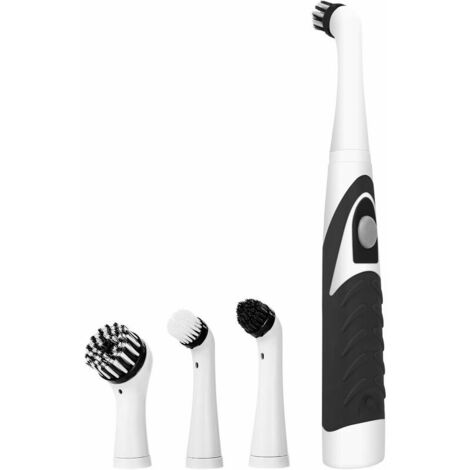 Supersonic Scrubber Electric Cleaning Brush with 4 Brush Heads for Home, Grout, Floor, Bath, Shower, Tile, Bathroom and Kitchen