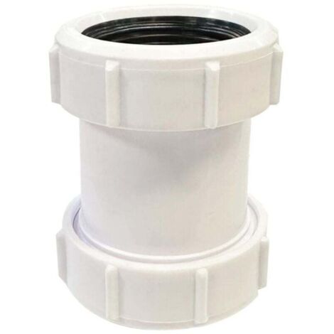 SUPERTOOL Connecteur de compression 1/2" 40 mm Connecteur de tuyau d'évacuation droit en PVC pour baignoire, évier de cuisine, bac de douche, pièce humide (1 pièce)