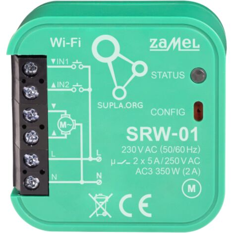 SUPLA ZAMEL - COMMANDE DE VOLET ROULANT WIFI SRW-01 I INTERRUPTEUR INTELLIGENTE ÉLECTRIQUE I INTERRUPTEURVOLET CONNECTÉ I MONTAG