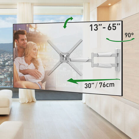 Supp TV 13" - 65" Extra long BIANCO - max 36kg  VESA da75x75 a 400