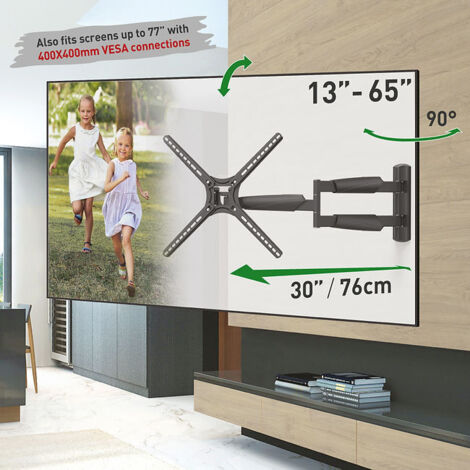 Supp TV 13" - 65" Extra long schermi piatti-curvi - max 36kg  VESA da75x75 a 400
