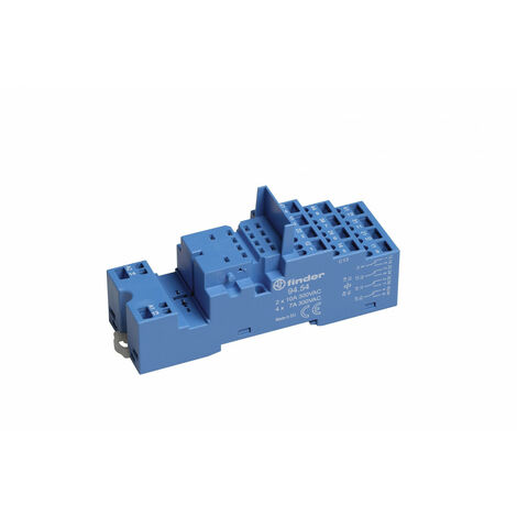 Support 10A 250V pour série 5532 5534,bleu étrier métal à ressort FINDER 9454SMA