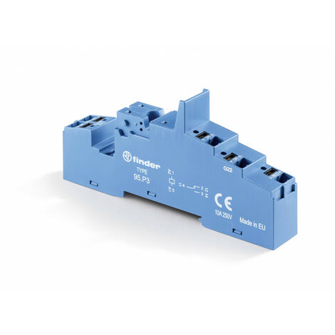 Support 10A 250V série 4031 bleu étrier métallique Push-in FINDER 95P3SMA