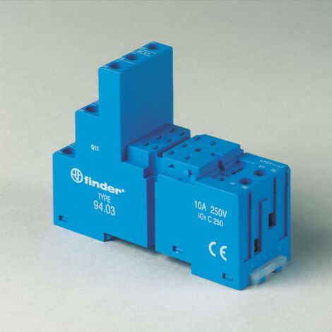 Support 10A 250V série 5533 bleu étrier métal bobine et contacts séparés FINDER 9403SMA