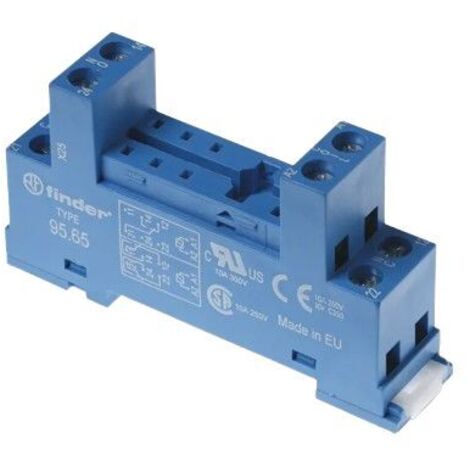 Support 10A 250V séries 4051 4052 4061 bleu étrier métallique à cage FINDER 9565SMA