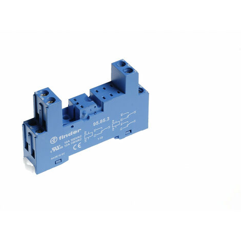 Support 10A 250V séries 4051 4052 4061 bleu étrier métallique à cage FINDER 95853SMA
