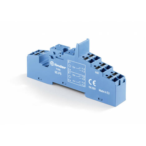 Support 10A 250V séries 4051 4052 4061 bleu étrier plastique Push-in FINDER 95P5SPA