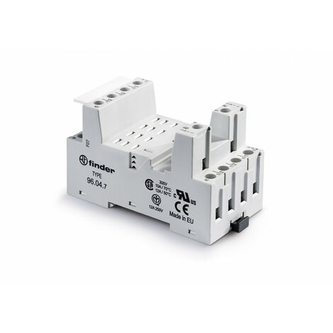 Support 12A 250V série 5632 bleu étrier métallique à cage ferroviaire FINDER 96047SMA