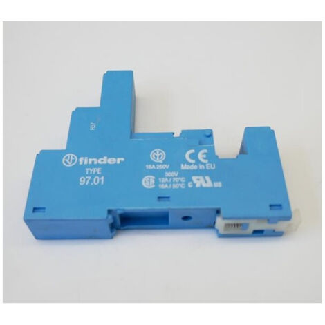 Support 16A 250V série 4661 bleu étrier plastique à cage FINDER 9701SPA