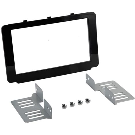 Support 2DIN autoradio compatible avec Toyota Hilux 15-20 - Noir