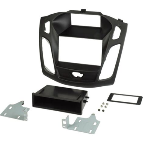 Support 2DIN compatible avec Ford Focus 2011 avec vide-poche - Noir