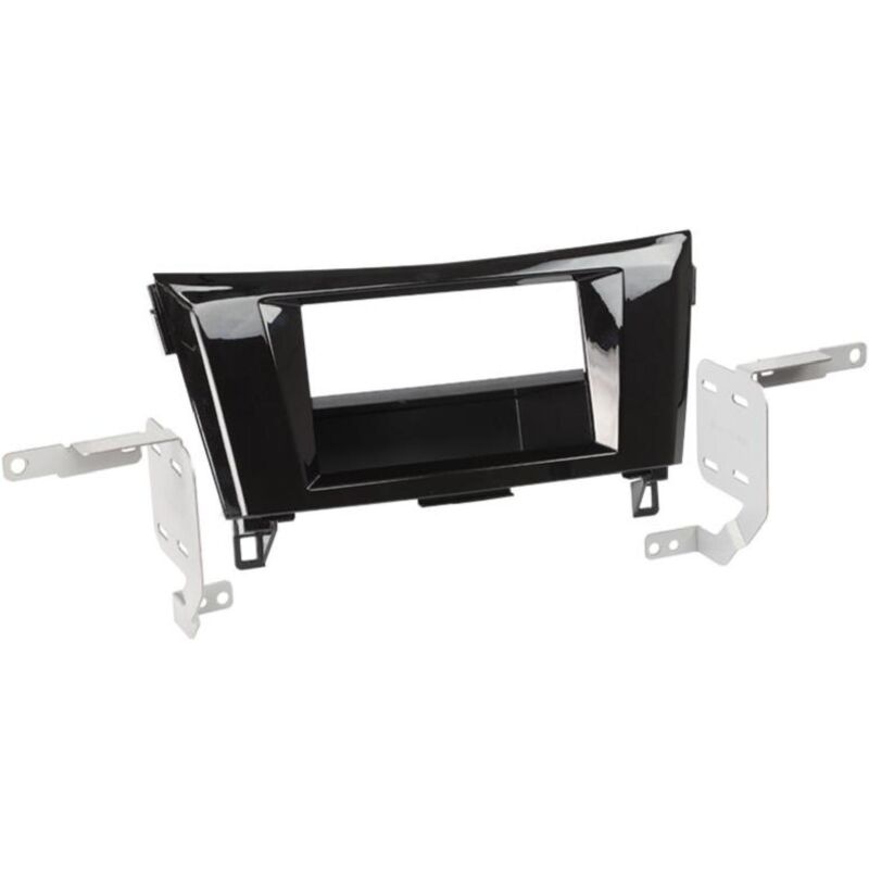 Support 2Din compatible avec Nissan Qashqai Acenta X-Trail ap14 avec vide-poche - noir brillant