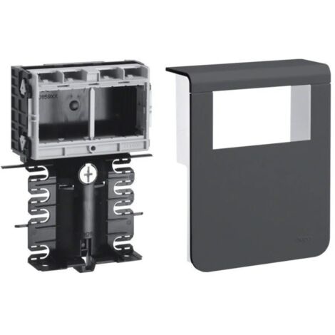 Support 2x app 45 SL20115 Noir - MOULURES PLINTHES HAGER SL201159039011