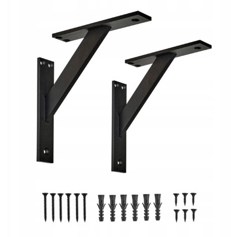 Support 3 pièces  180 mm  Noir