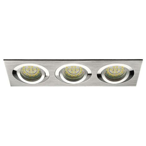 Support 3 spots led encastrable orientable design alu brosse - kanlux - seidy 669241 669241
