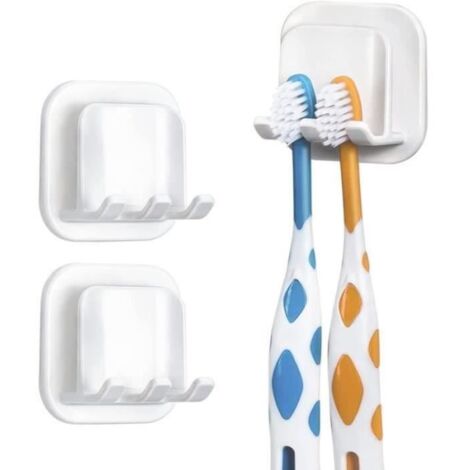 SUPPORT A ACCESSOIRE - SUPPORT A SECHE-CHEVEUX - SUPPORT A PEIGNE -SUPPORT BROSSE A DENT 2pcs Porte-brosse à dents