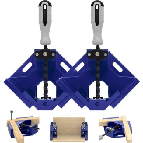 Support à angle droit de 90 degrés pince de soudage d'angle outil de banc réglable pince d'angle réglable pince d'angle de mâchoire rotative-bleu - RWDIY ›Outillage à main et électrique› Outillage à m