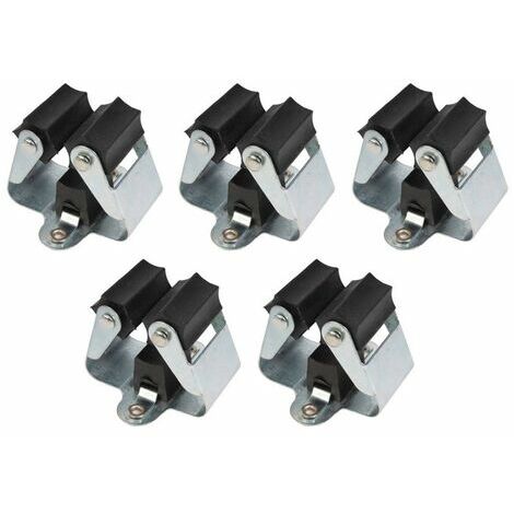 Support à Balai , Support de Fixation pour balais, bêches & Outils de Jardinage, Support Mural Acier à Ressort, Montage Facile 5Pcs