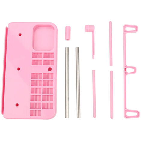 Support à bobines de fil à broder domestique 3 cônes rose pour machine à coudre