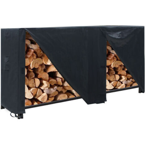 Support à bois de chauffage 96x24x42 pouces, couvercle anti-poussière pour cheminée extérieure de grande capacité, étanche 210D