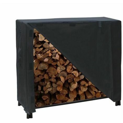 Support à Bois de Chauffage avec Couvercle Grande Capacité Extérieur Porte-bûches de Cheminée avec étanche 420D Oxford