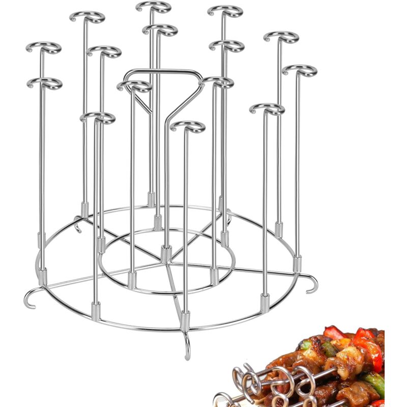 Support à Brochettes, Support Brochettes pour Air Fryer, Support Vertical pour Brochettes, Brochettes pour Friteuse à Air Chaud, Accessoires Air
