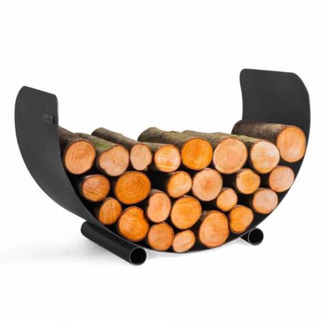 Support à bûches intérieur 70x45 cm en acier noir – Épaisseur 3 mm – Poids 12,5 kg – 333241