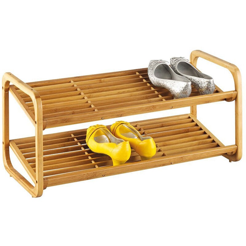 Zeller - Support à chaussures en bambou, Chaussures, 2 niveaux