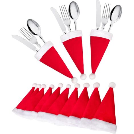 Support à couverts de Noël, décoration de table pour fêtes de fin d'année, accessoire festif