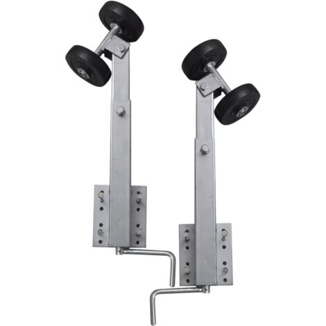 Support à double rouleau pour remorque de bateau 2 pcs 59-84 cm