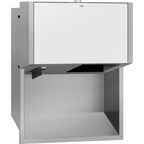 Support à double rouleaux KWC AR WC, EXOS, finition Edst., 284x350x147 mm, UP, devant en ESG blanc