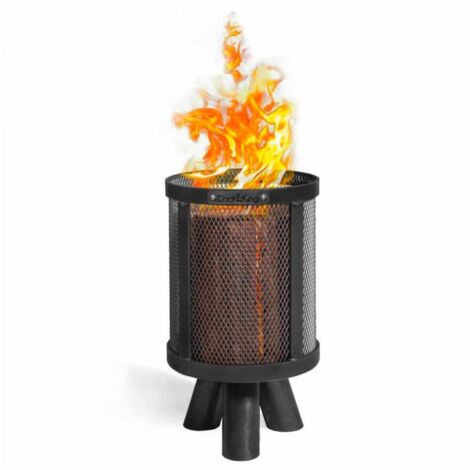 Support à feu pour torche suédoise PEDRO, 35cm de hauteur, acier naturel, CookKing, 111461