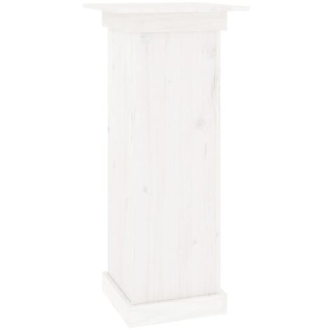 Support à fleurs Luxueux, Meuble pour Plante, Blanc 40x40x90 cm Bois de pin solide OIB3350E
