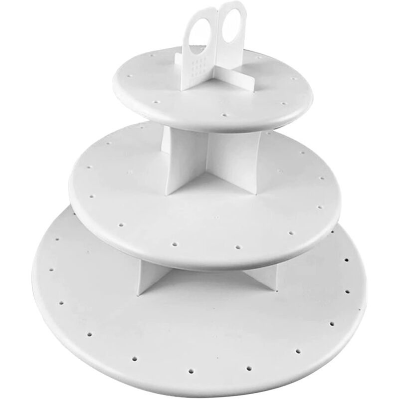 Support à gâteaux Support à gâteaux à 3 niveaux Support à desserts en plastique Support à desserts à cupcakes en plastique à 3 niveaux pour les